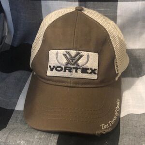 Vortex Brown and Tan Trucker Hat